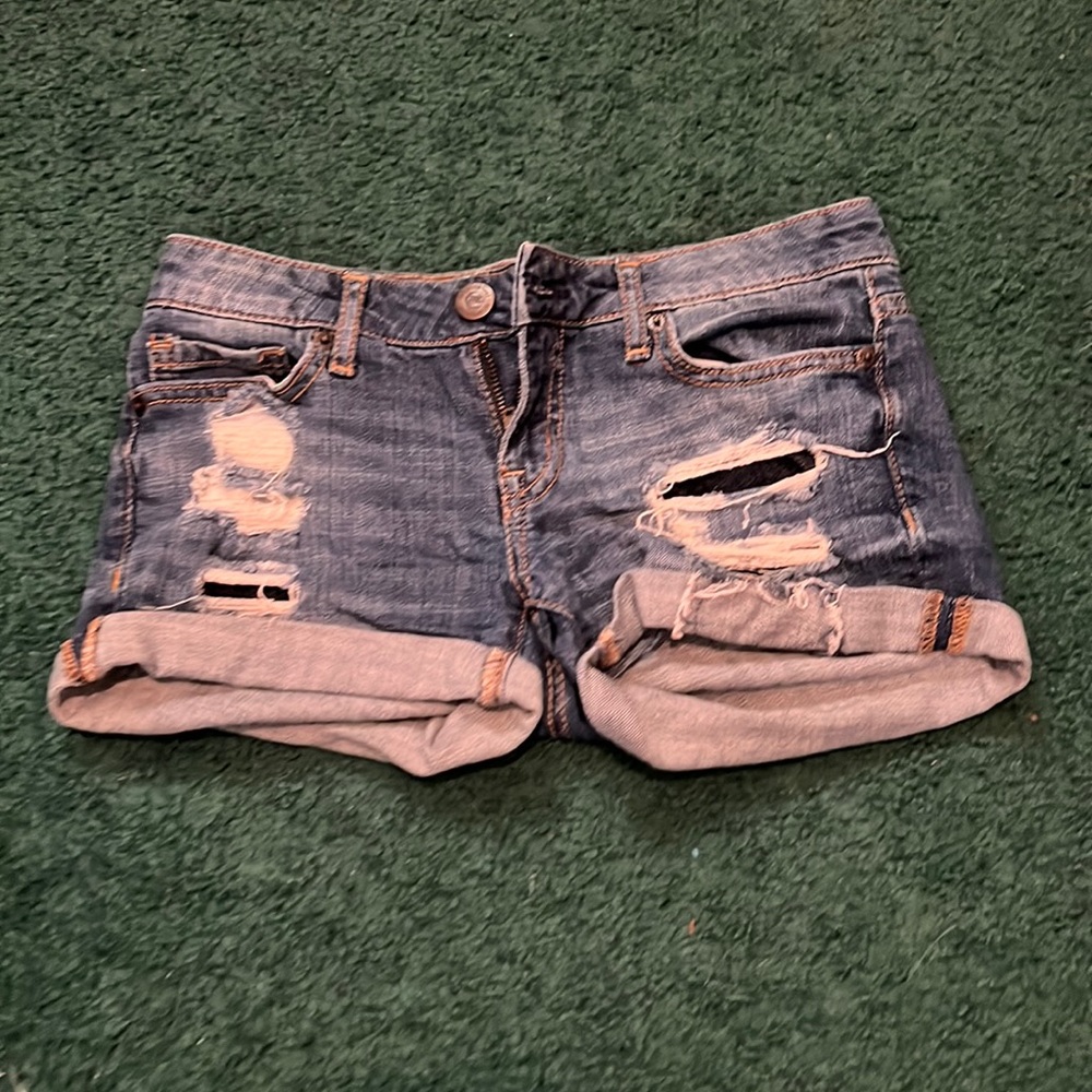 Denim booty shorts